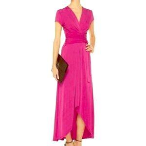 Michael Kors High-Low Faux Wrap Maxi Dress